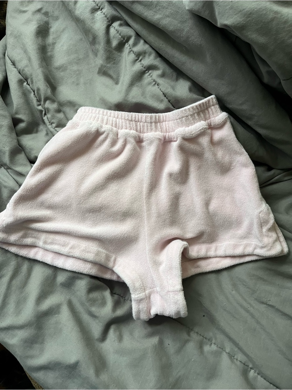 Frankie’s Bikinis Terry Elastic Waist Pink Women’s Shorts